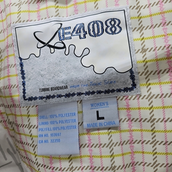 SNOWBOARD TURBINE Boardwear The Toxic State E408 Pink Plaid Girl's size large - Picture 12 of 12